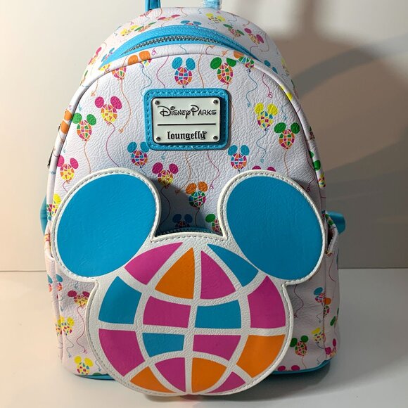 Disney Parks Loungefly Mickey Mouse Balloon Mini Backpack 3-D Vault WDW 50th New